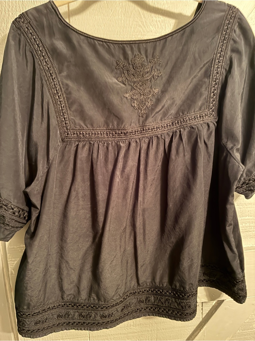 Lucky Brand Black Peasant Blouse - Picture 5 of 7